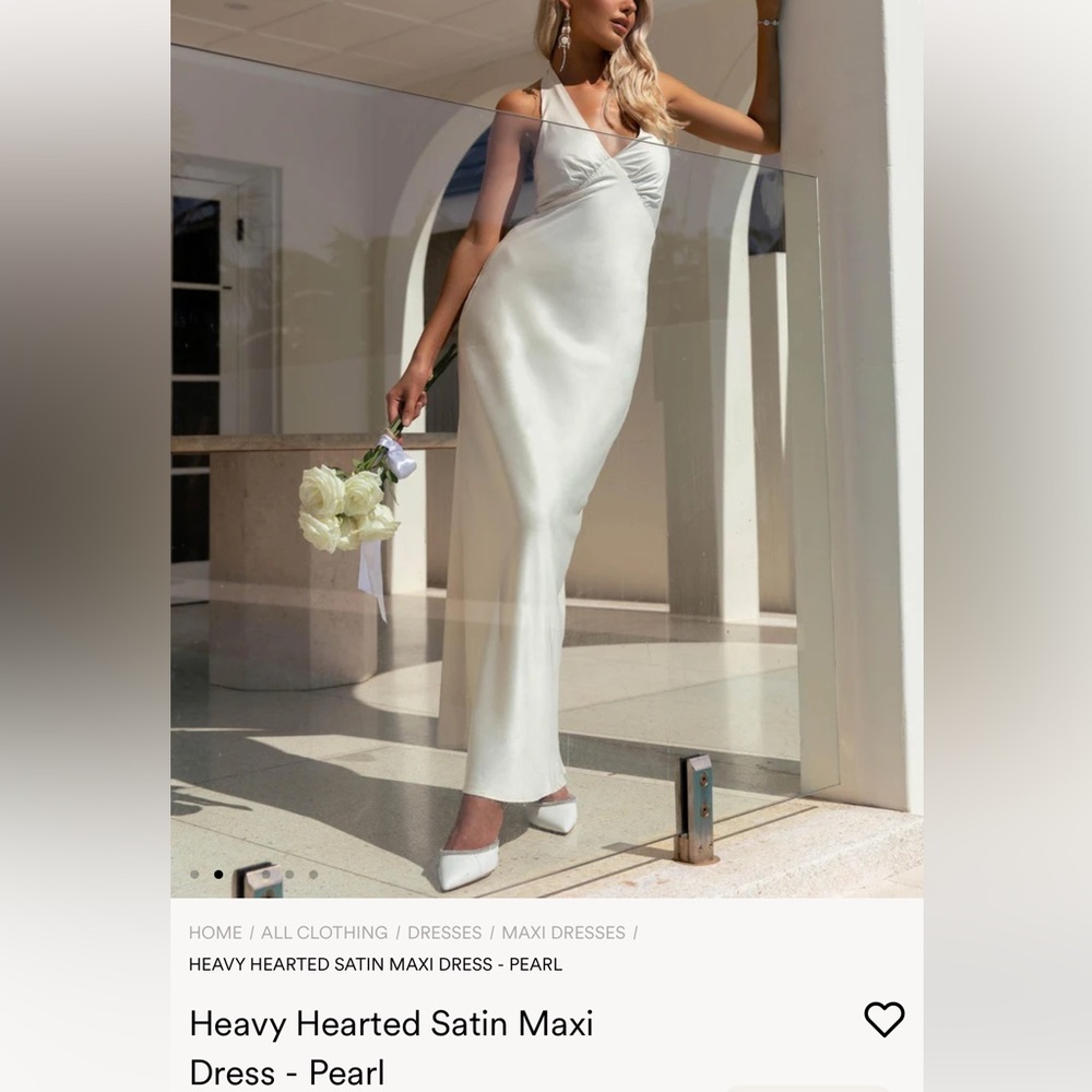 Peppermayo Pearl Satin Maxi Dress